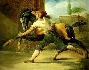 palefrenier retenant un cheval, Theodore   Gericault